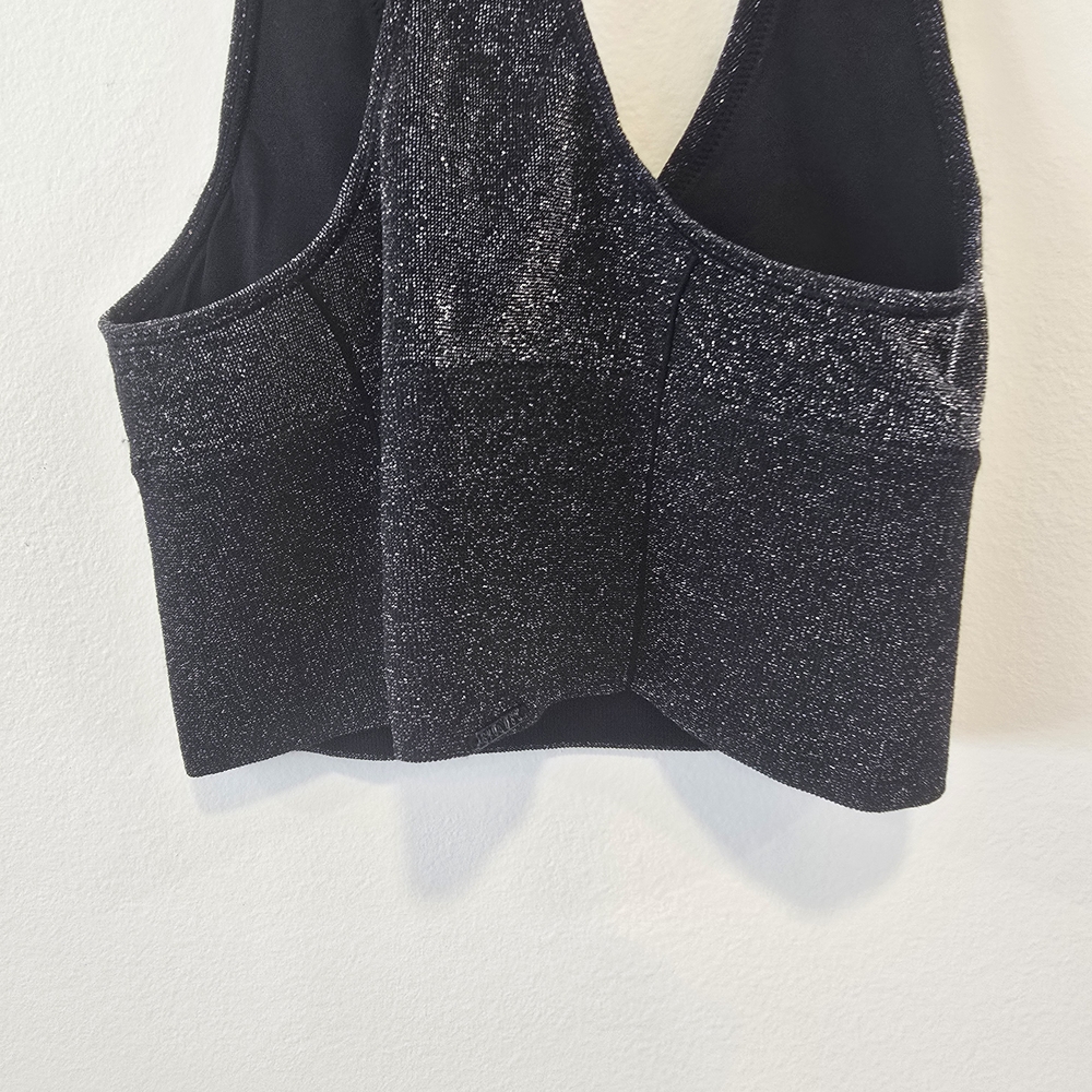 Victoria's Secret Pink Shimmering Black Sports Bra, Size Sm Nwt - Picture 4 of 5